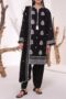 SALITEX Monochrome- Black & White Embroidered Lawn Suit