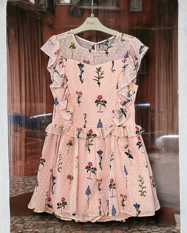 Floral Print Frock For Girls