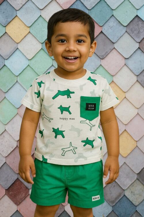 Boys 2 Piece Shirt With Shorts