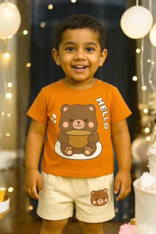 Boys 2 Piece Shirt With Shorts