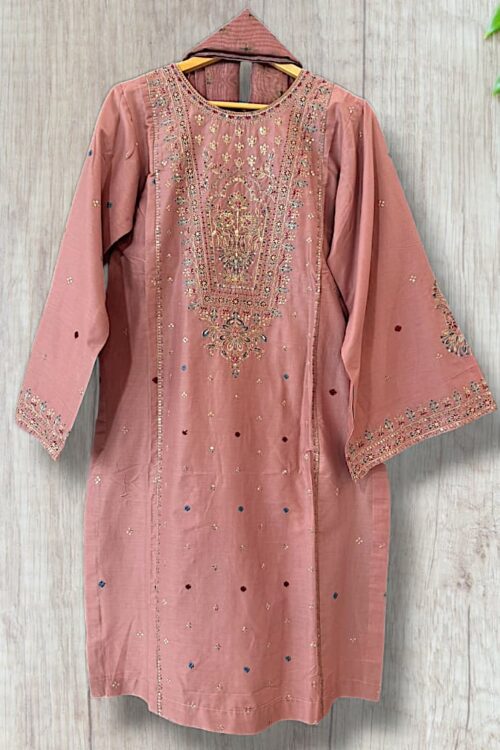 3 Piece Embroidered Suit