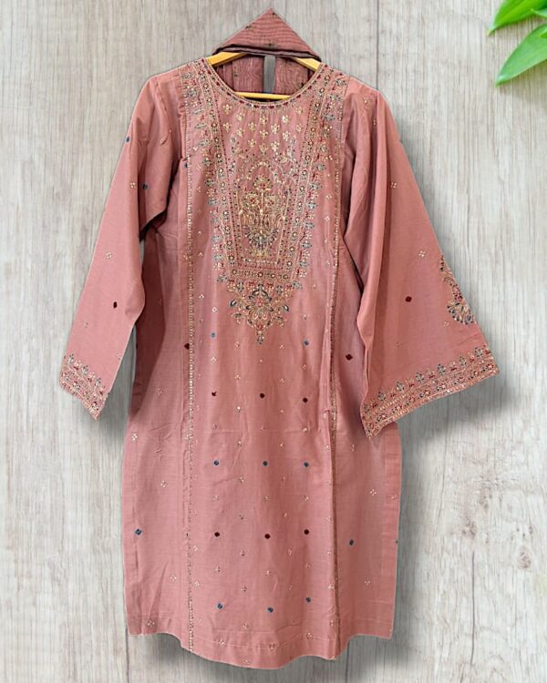 3 Piece Embroidered Suit