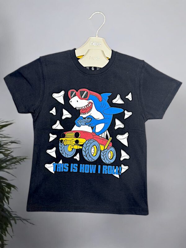 Boys Cartoon Printed Round Neck Shirt